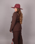 Tailleur con cintura Brown