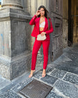 Shape Flaire Pants sigaretta bordeaux