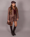Coordinato quadri bordeaux