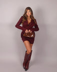 Dress giacca bordeaux