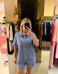 Jumpsuit over jeans