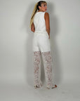 Coordinato melody in pizzo bianco