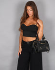 Top cuore basic nero