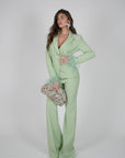 Pantalone a zampa the queen salvia