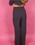 Pantalone nero vita alta