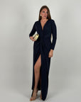 Abito Flora blu navy