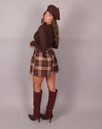Maglia in lycra incrocio Brown