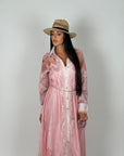Maxi abito floreale Pink