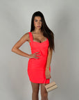 Mini dress bandage simply fluo