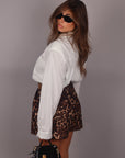 Camicia cotone con spalline bianca