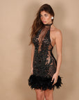 Dress luxury diamond black