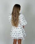 Mini dress balloon pois bianco/nero