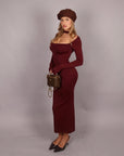 Dress luna bordeaux