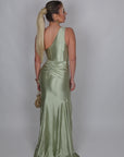 Dress Dama verde salvia
