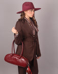 Tailleur con cintura Brown