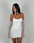 Mini dress White