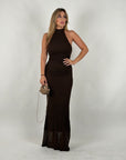 Dress Megan in pizzo brown