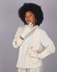 Camicia con scollo sul retro beige