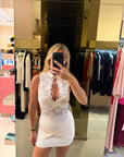 Mini Dress conchiglia panna
