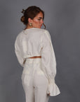 Linen flaire milk pantalone