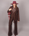 Tailleur con cintura Brown