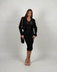 Giacca Crop Rosy nera
