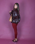 Bomber in vinile brown