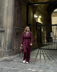 Tailleur giappo bordeaux