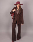 Tailleur con cintura Brown