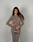 Long dress luxury con spalline