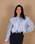 Camicia Righe e cristalli polvere