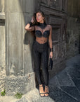 Tuta luxury diamond nera