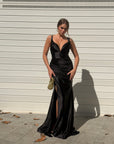 Dress elegant in raso nero