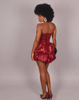 Mini dress bonton bordeaux