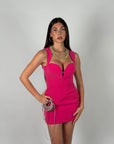 Mini dress Heart fucsia