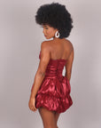 Mini dress bonton bordeaux