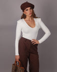 Tailleur doppiopetto gessato Brown