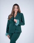 Giacca the queen plumage verde bosco
