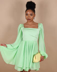 Mini dress Dubai verde Pastello