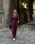 Tailleur giappo bordeaux