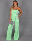 Jumpsuit candy strass green