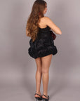 Mini dress bonton nero