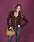 Maglia a costine Brown