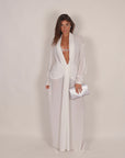 Top urla Dubai con strass argento