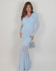 Dress Allyson polvere con scollo drappeggiato