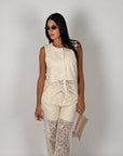 Coordinato melody in pizzo beige