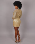 Mini dress Gold