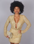 Mini dress Gold