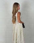Dress bonton pois bianco
