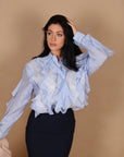 Camicia Righe e cristalli polvere